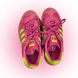Adidas Womens Vibrant Pink and Lime Sneakers